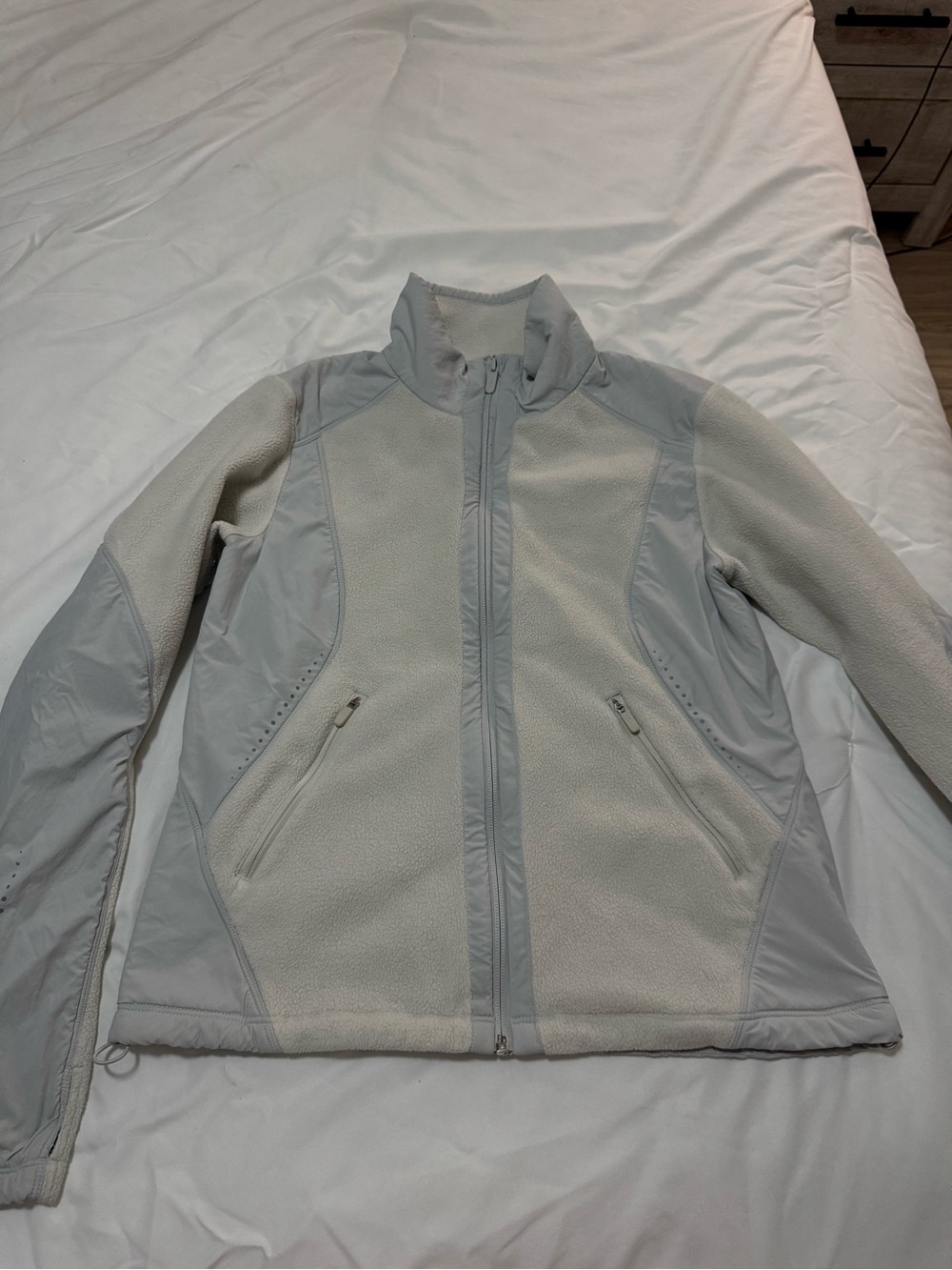 Lululemon Fleece-Lined Running Jacket - Bone / Vapor
